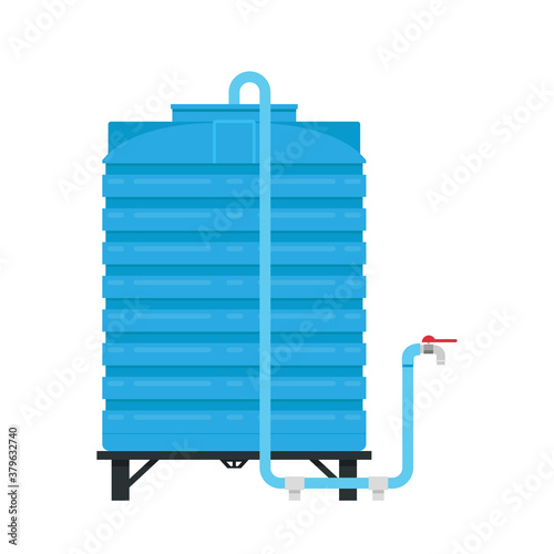 Water tank vector. water tank on white background.