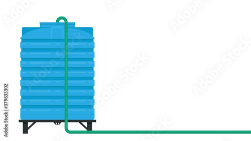 Water tank vector. water tank on white background.