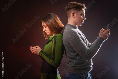 Resentment. Man and a woman...