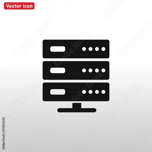 Server icon vector , Hosting sign