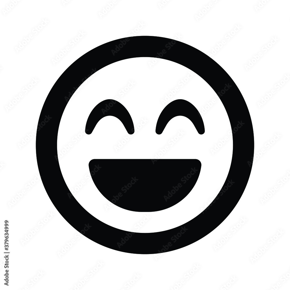 laugh beam emoji vector icon
