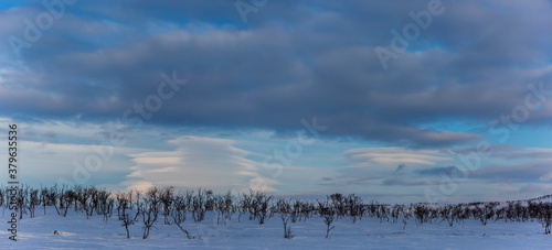 Wind clouds in Nuorgam, Lapland, Finland