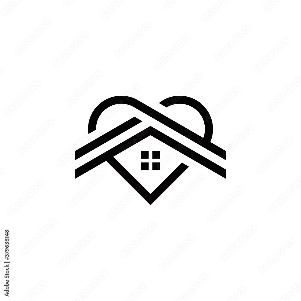 love home logo design vector symbol graphic idea creative love home logo design vector symbol graphic idea creative