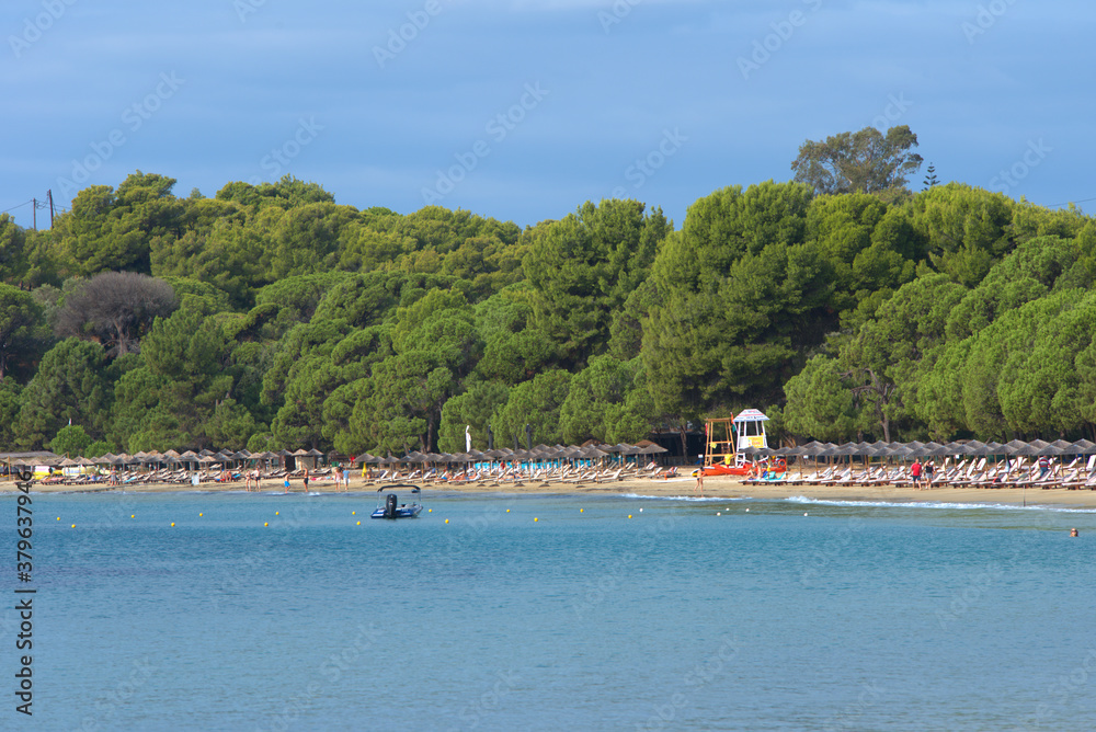 Koukounaries beach , at Skiathos island , in Greece	
