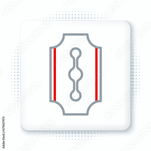 Line Blade razor icon isolated on white background. Colorful outline concept. Vector.