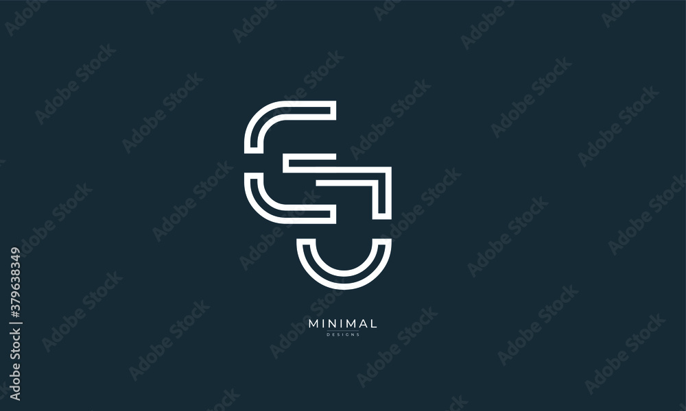 Alphabet letter icon logo EJ Alphabet letter icon logo EJ