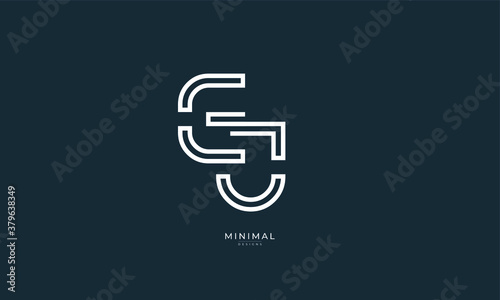 Alphabet letter icon logo EJ © iDESIGN_4U