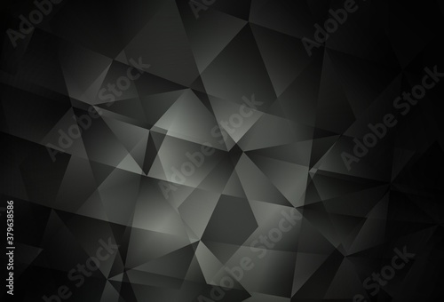 Dark Gray vector gradient triangles texture. © smaria2015