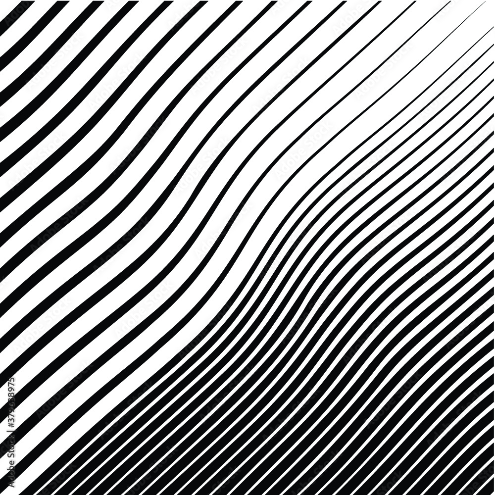 Abstract warped Diagonal Striped Background . Vector curved twisted slanting, waved lines texture Abstract warped Diagonal Striped Background . Vector curved twisted slanting, waved lines texture