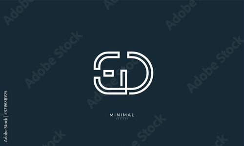 Alphabet letter icon logo ED