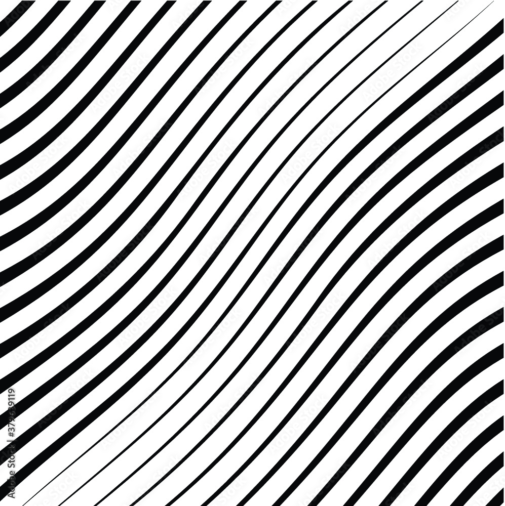 Abstract warped Diagonal Striped Background . Vector curved twisted slanting, waved lines texture Abstract warped Diagonal Striped Background . Vector curved twisted slanting, waved lines texture
