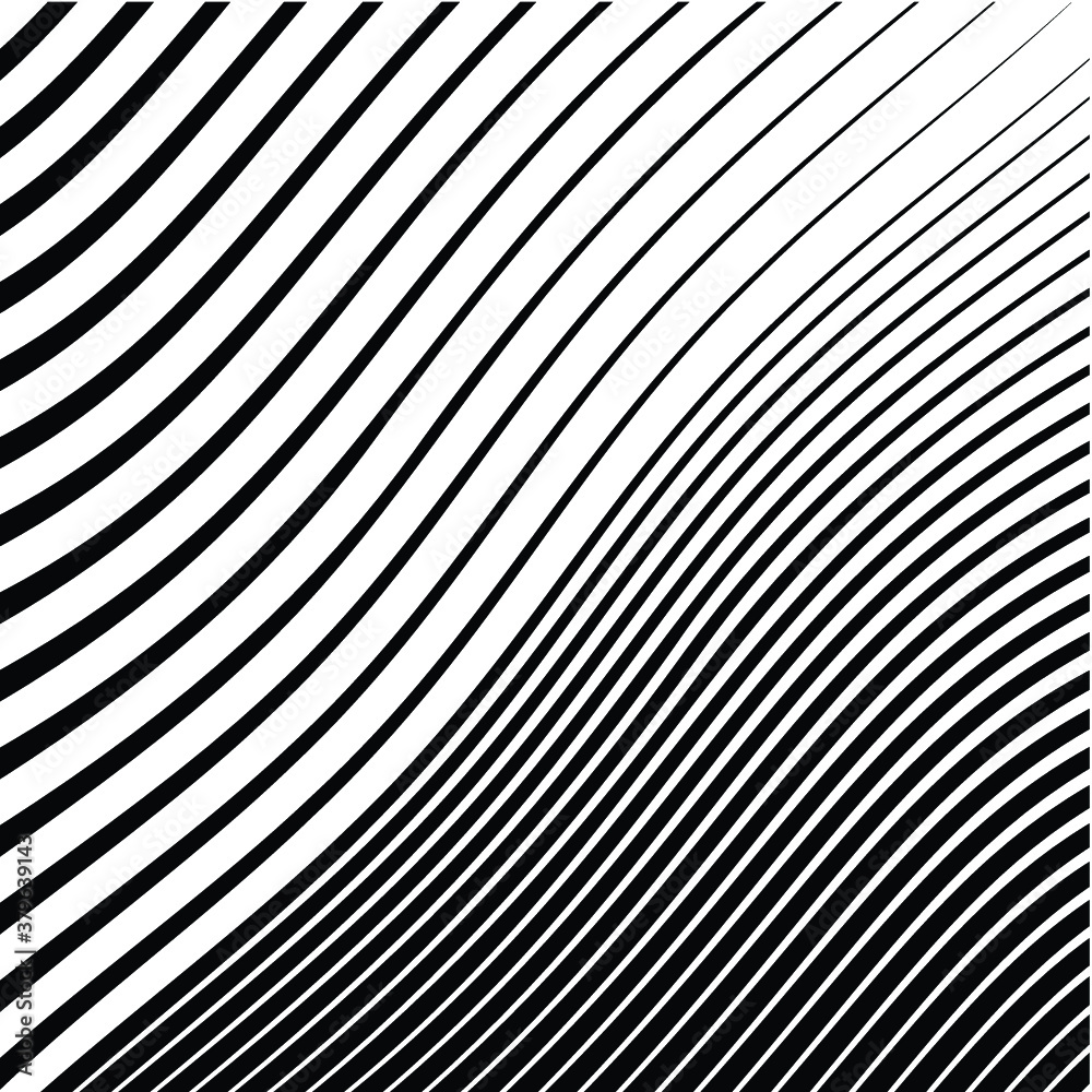 Abstract warped Diagonal Striped Background . Vector curved twisted slanting, waved lines texture Abstract warped Diagonal Striped Background . Vector curved twisted slanting, waved lines texture