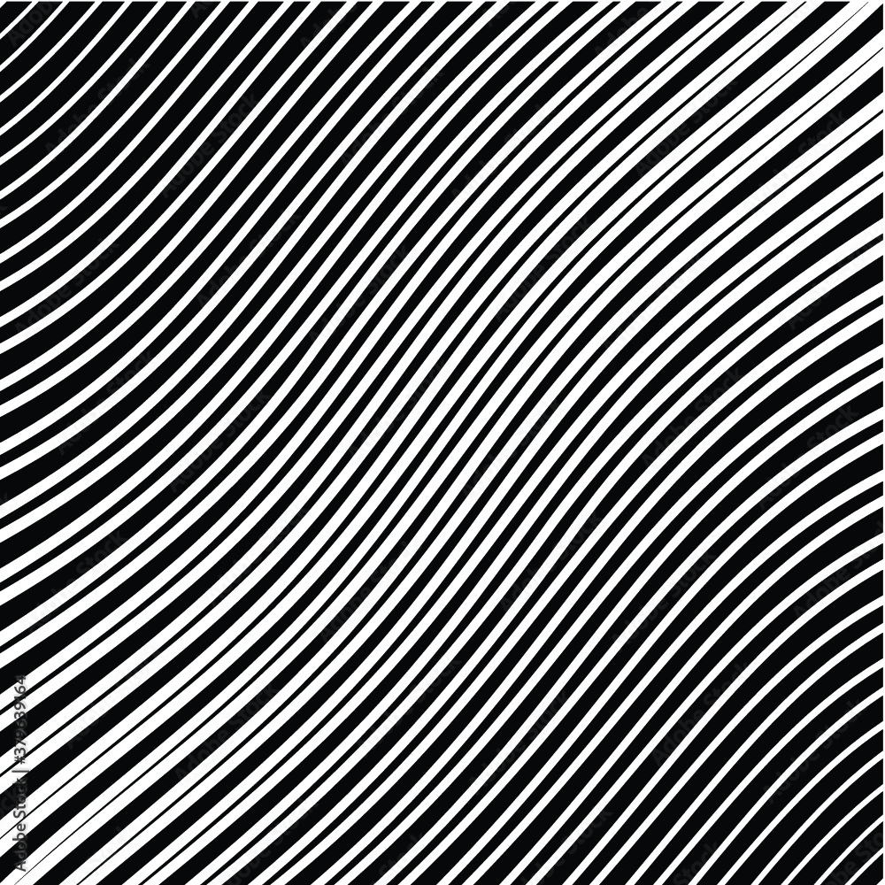 Abstract warped Diagonal Striped Background . Vector curved twisted slanting, waved lines texture Abstract warped Diagonal Striped Background . Vector curved twisted slanting, waved lines texture