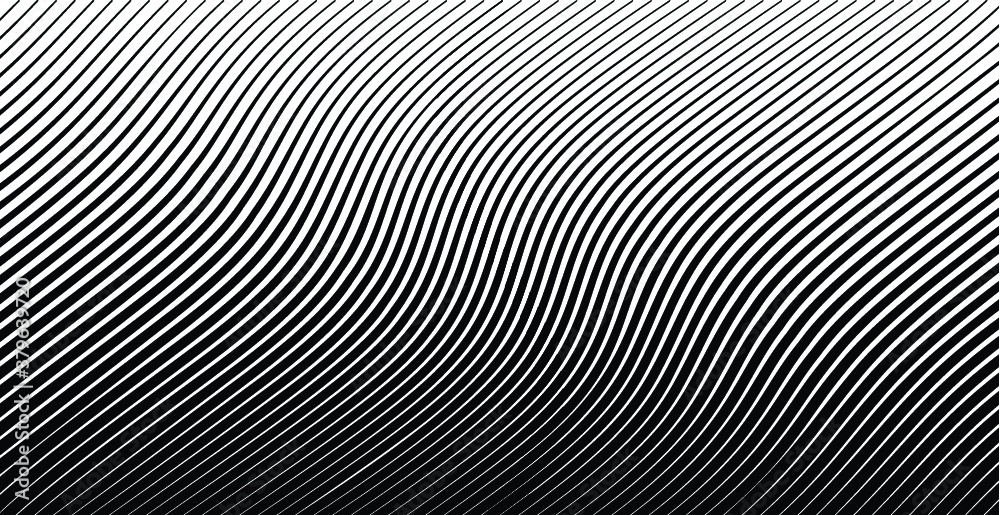 Abstract warped Diagonal Striped Background . Vector curved twisted slanting, waved lines texture Abstract warped Diagonal Striped Background . Vector curved twisted slanting, waved lines texture