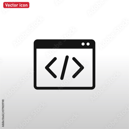 Coding icon vector . development sign