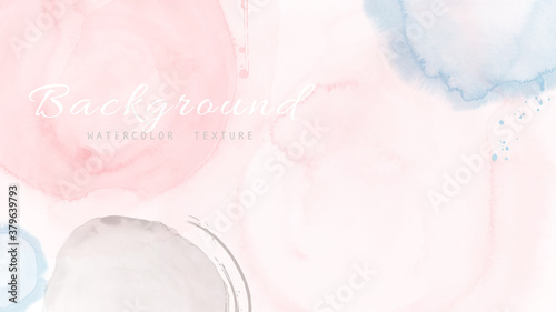 Creative abstract background with shapes of pastel watercolor
