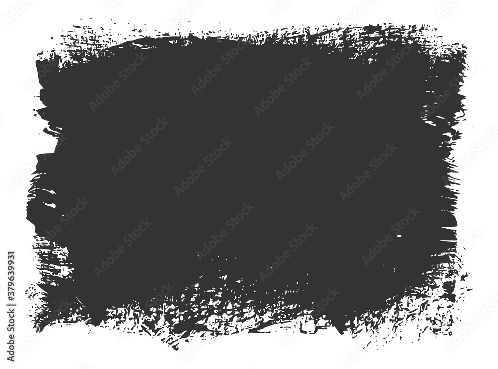 Vector grunge element. Grungy hand drawn background, frame isolated on white. Chinese, Japanese, Korean ink brush stroke. Vector EPS 10 artistic abstract illustration