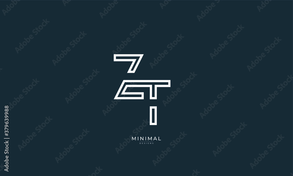 Alphabet letter icon logo ZT Alphabet letter icon logo ZT