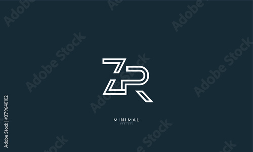 Alphabet letter icon logo ZR