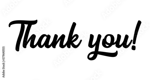 Hand sketched Thank You quote. Lettering for banner, flyer, poster, ad, web, invitation, card. Vector illustration