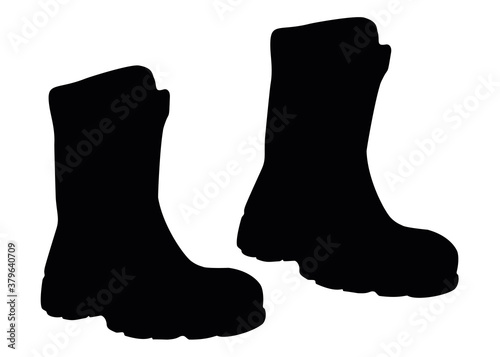 Men's warm boots. Vector image.
