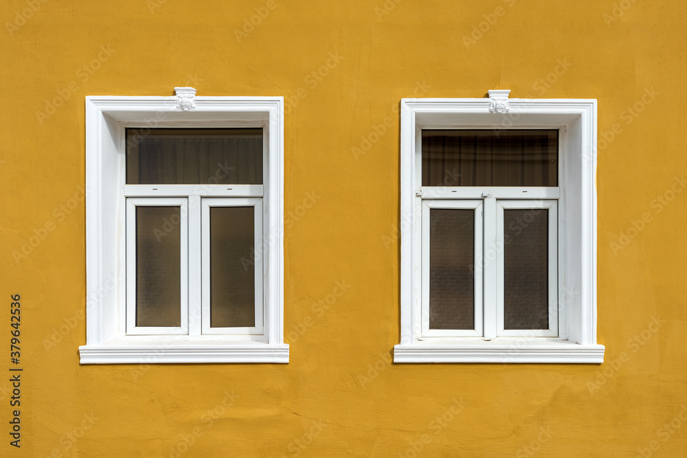 Fototapeta premium Window with a mosquito net in the wall