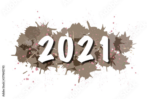   2021 sur fond tâches