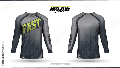 T-shirt template, racing jersey design, soccer jersey