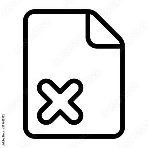 corrupted file icon with outline style. Suitable for website design, logo, app, ui, etc.