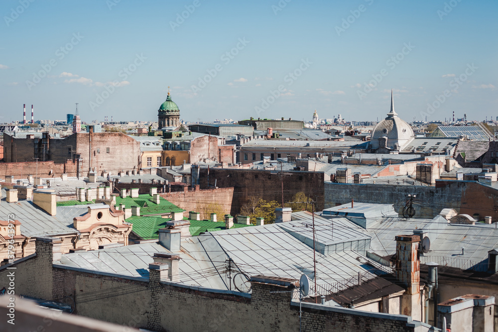 View, skyline of city Saint Petersburg Russia