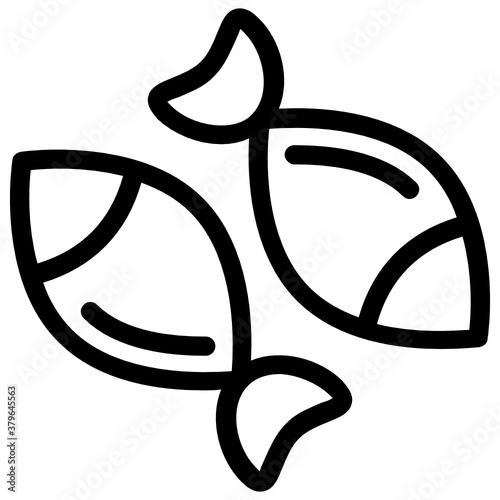  Grilled fish icon style, seafood 