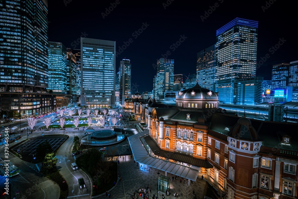 Tokyo station nightview