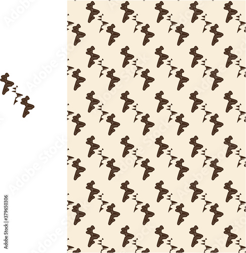 Elegant abstract brown shapes on a light background for design