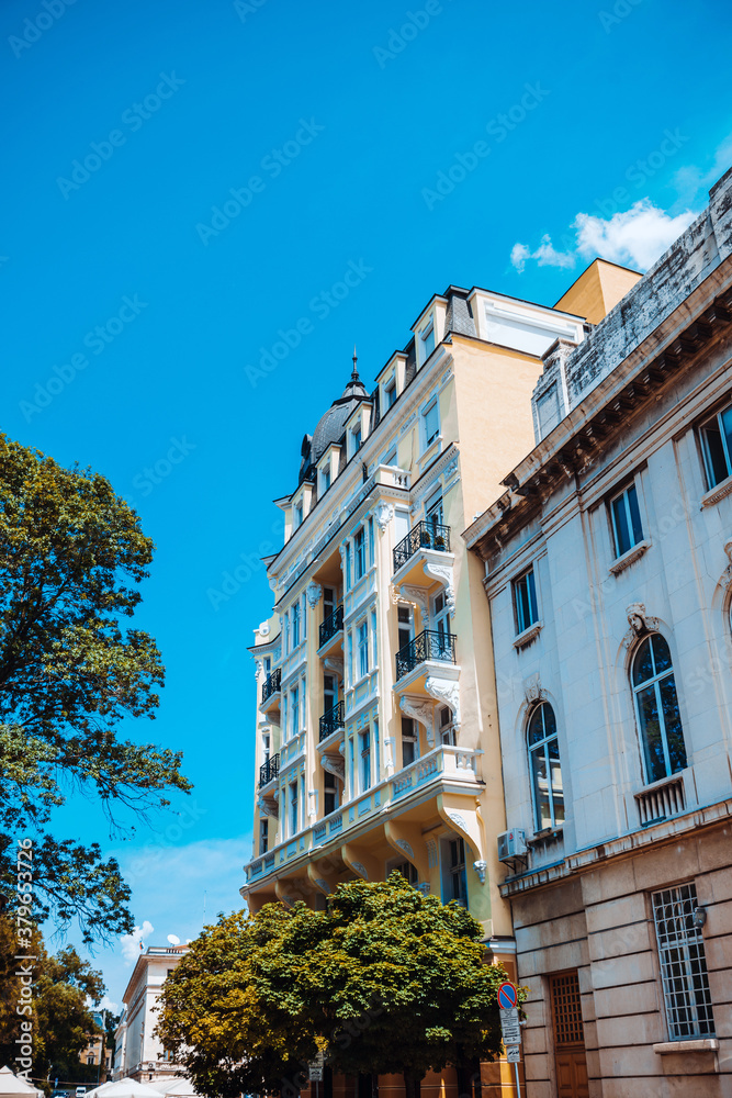 Naklejka premium Antique building view in Old Town Sofia, Bulgaria