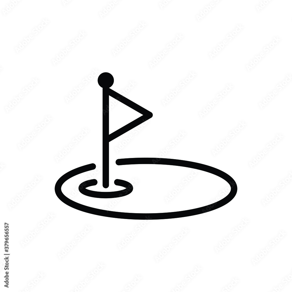 Fotografie Golf course (Sports) icon outline vector