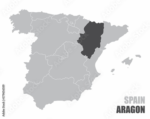 Spain Aragon map