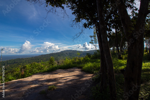 The beautiful green mountain and beautiful nature