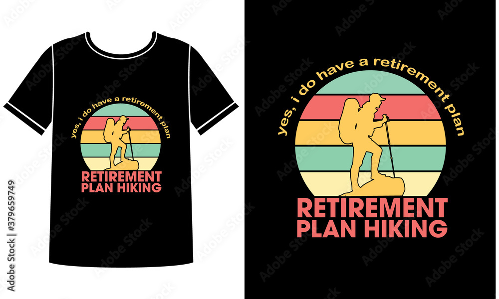 Plan hiking t shirt design