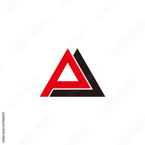 Free Download abstract letter pl triangle line geometric design logo vector - GFXLoad