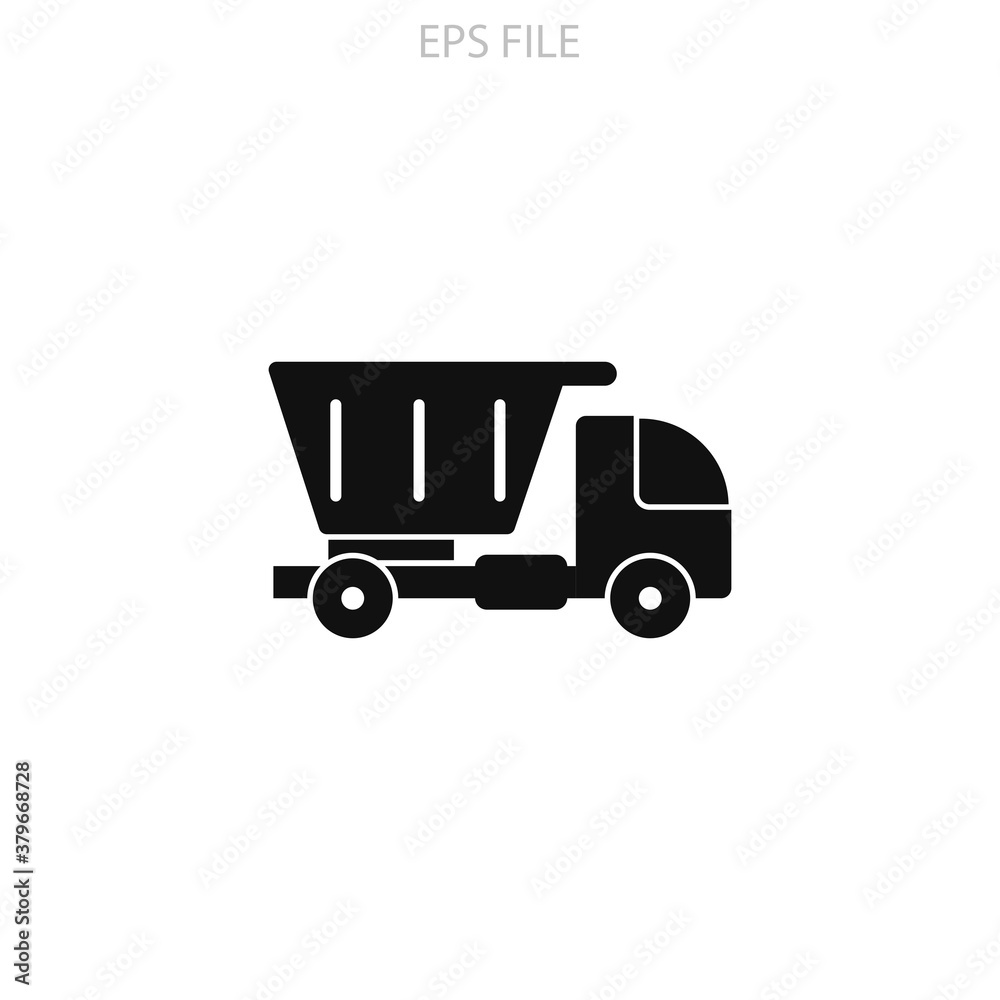 Dump truck icon for your website, logo, app, UI, product print. Dump truck icon concept flat Silhouette vector illustration icon. EPS vector file Dump truck icon for your website, logo, app, UI, product print. Dump truck icon concept flat Silhouette vector illustration icon. EPS vector file