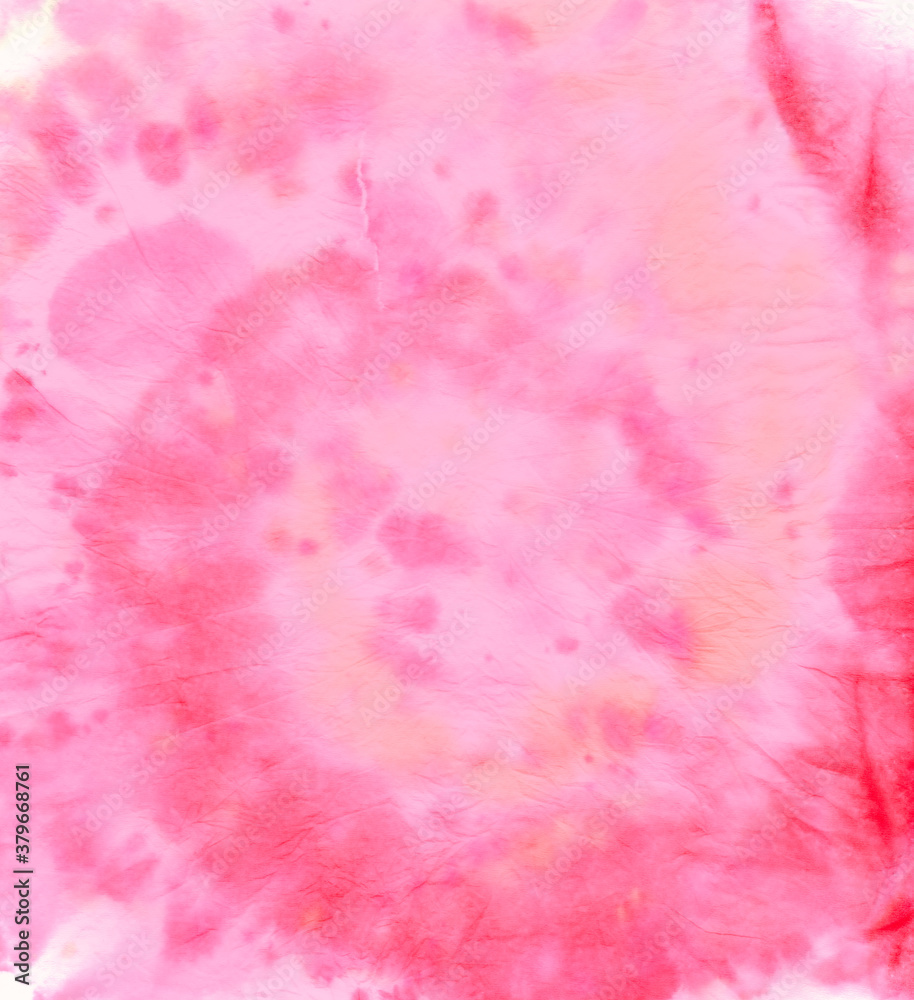 Red Tie Dye Swirl. Abstract Grunge Effects. 