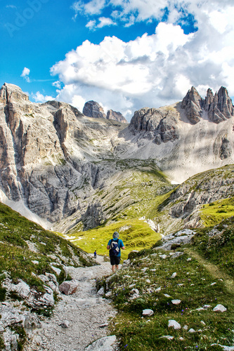 hiking in the mountains