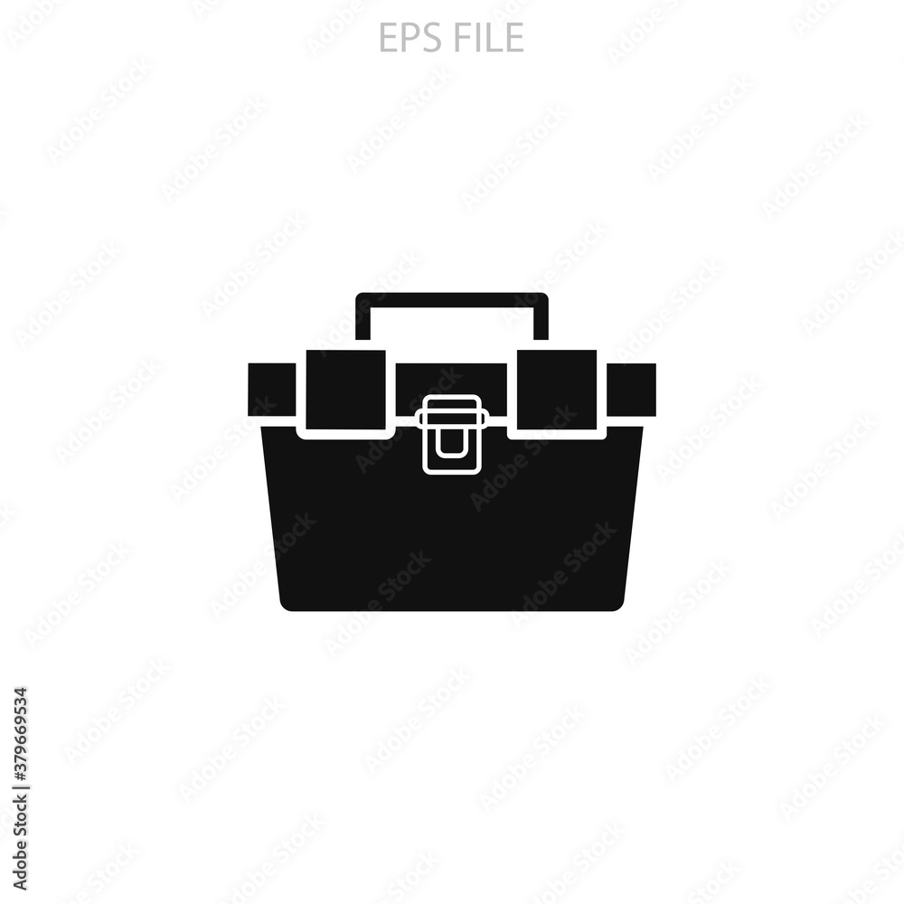 Tool box icon for your website, logo, app, UI, product print.Tool box icon concept flat Silhouette vector illustration icon. EPS vector file Tool box icon for your website, logo, app, UI, product print.Tool box icon concept flat Silhouette vector illustration icon. EPS vector file