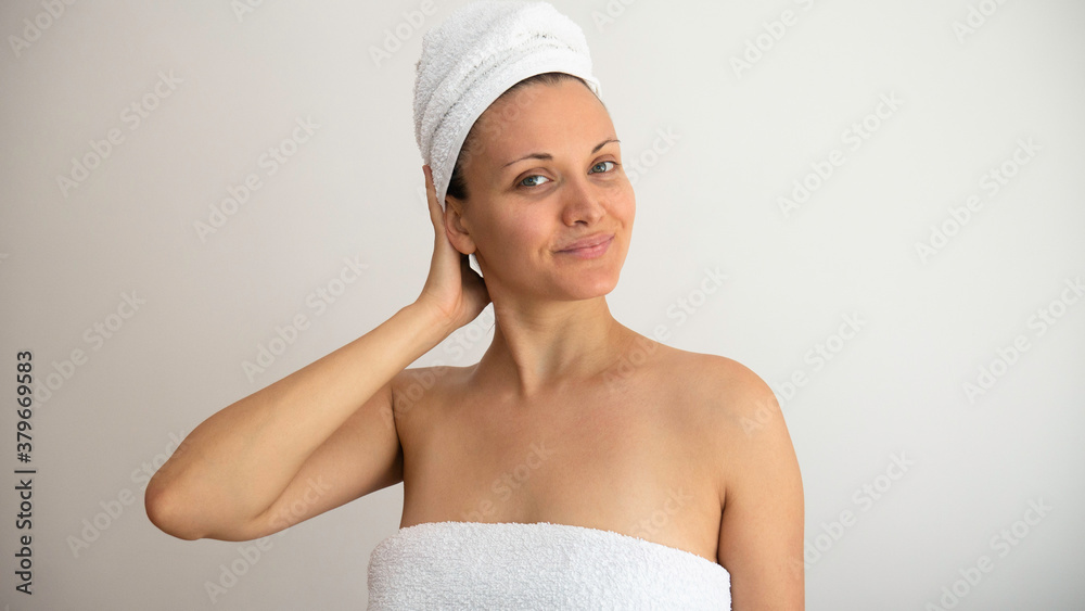 Satisfied woman with treatment in the spa. Satisfied woman with treatment in the spa.