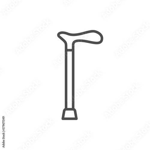 Cane or stick line outline icon