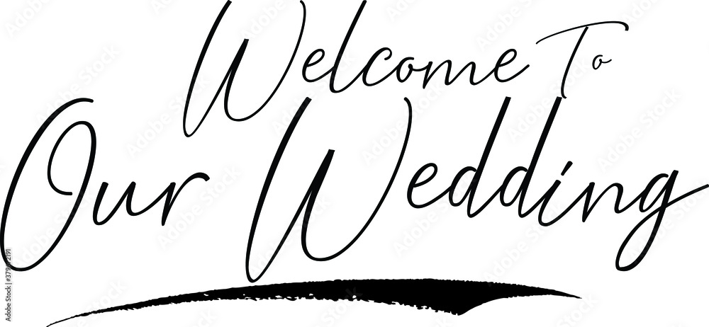 Welcome To Our Wedding Calligraphy Handwritten Black Color Text On Yellow
Background Welcome To Our Wedding Calligraphy Handwritten Black Color Text On Yellow
Background