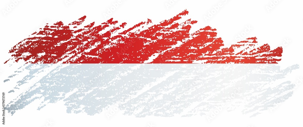 Flag of Indonesia, Republic of Indonesia. Bright, colorful vector illustration