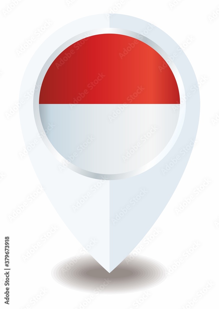 Flag of Indonesia, location icon For Multipurpose. Republic of Indonesia. Flag of Indonesia, location icon For Multipurpose. Republic of Indonesia.