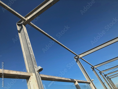 Steelconstruction. Steel trusses. 
