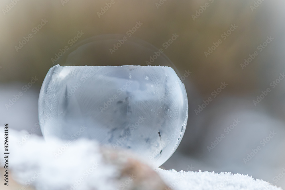 Frozen soapbubble